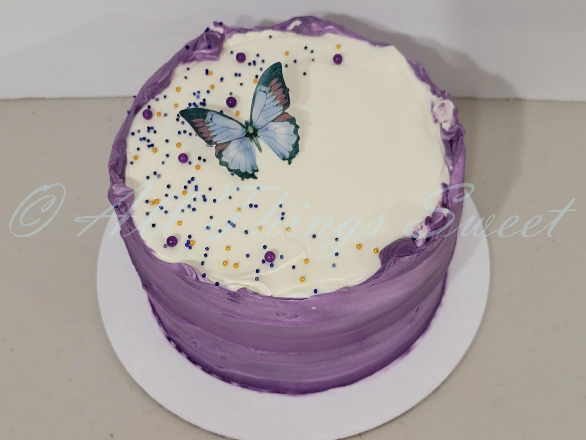 floral fault line graduation cake